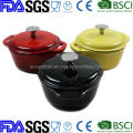 4PCS Enamel Cast Iron Cookware Set LFGB Factory China